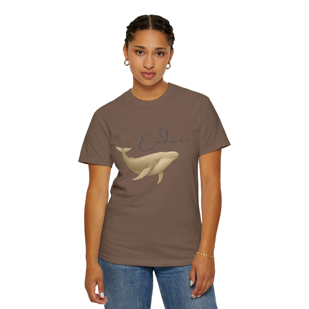 Endure – Blue Whale | Connected & Compassionate | Sketch Series by Pure Perspective App | Eco Friendly Graphic Tee