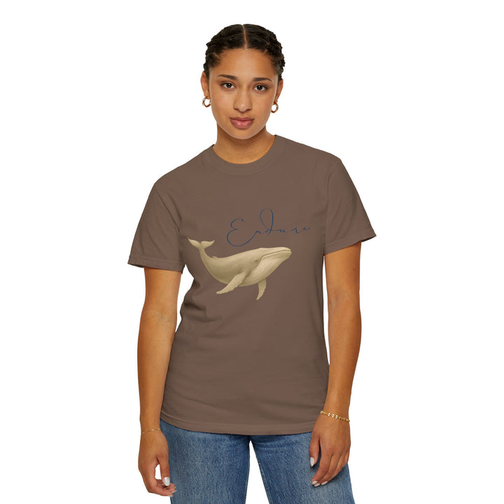 Endure – Blue Whale | Connected & Compassionate | Sketch Series by Pure Perspective App | Eco Friendly Graphic Tee