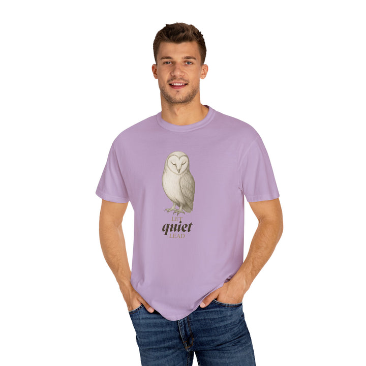 Let Quiet Lead – Owl | Calm & Centered | Sketch Series by Pure Perspective | Eco Friendly Graphic Tee