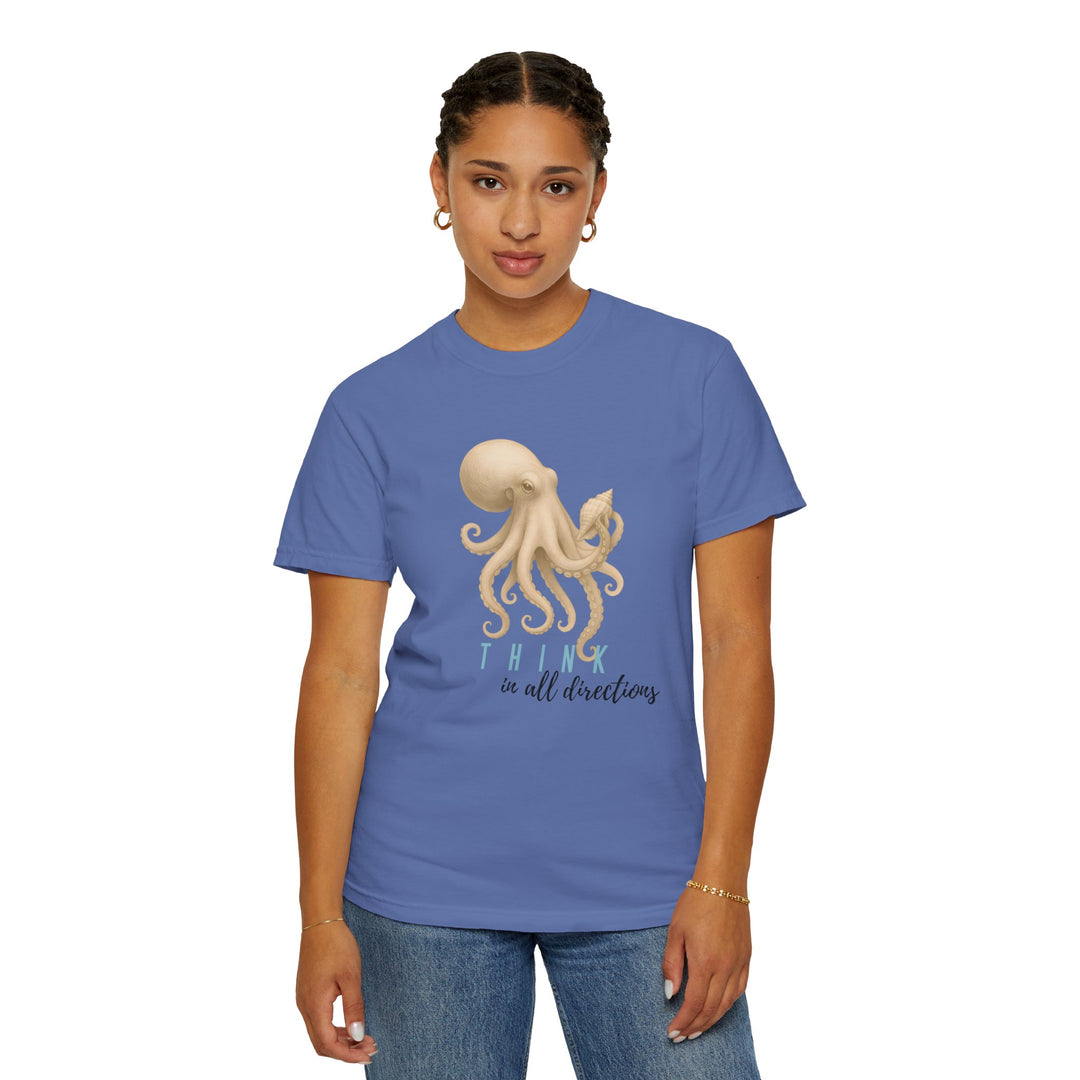Think In All Directions – Octopus | Joyful & Playful | Sketch Series by Pure Perspective App | Eco Friendly Graphic Tee