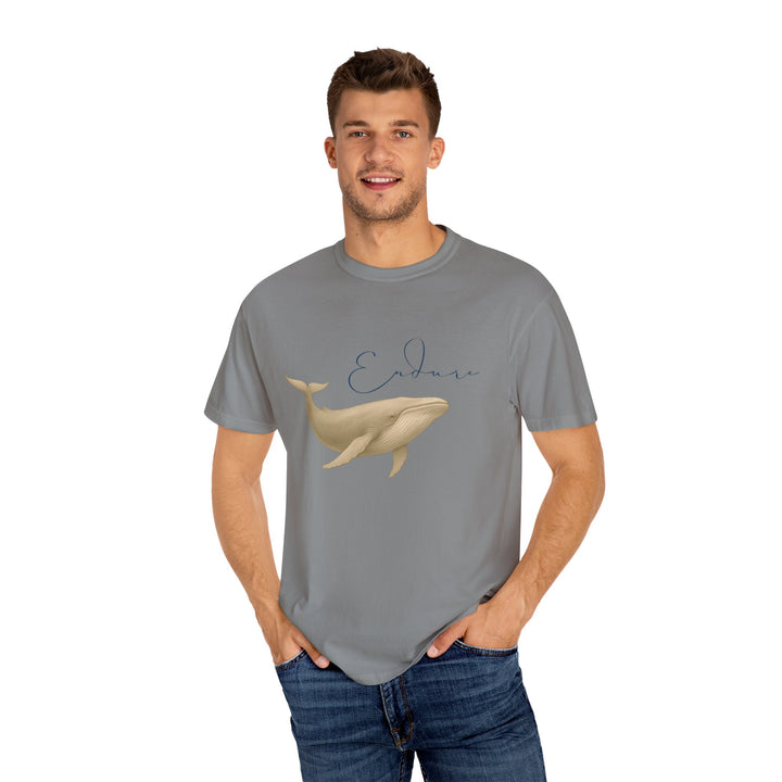 Endure – Blue Whale | Connected & Compassionate | Sketch Series by Pure Perspective App | Eco Friendly Graphic Tee