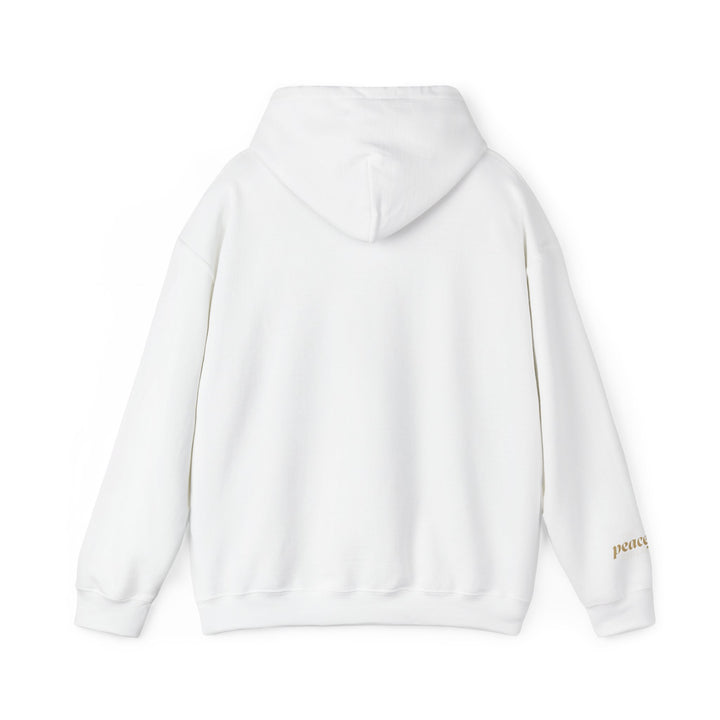 The Peaceful Still Resist – Rhino Edition | Patient & Peaceful Series | Unisex Heavy Blend™ Hooded Sweatshirt | Eco-Friendly Apparel