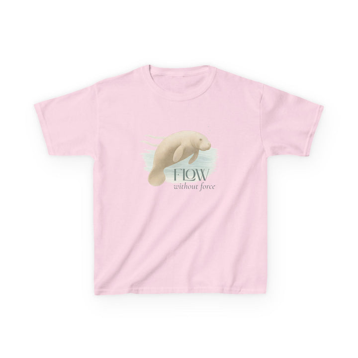 Kids Manatee Tee | "Go with the Flow" | Sketch Design | Eco-Conscious | Calm & Centered