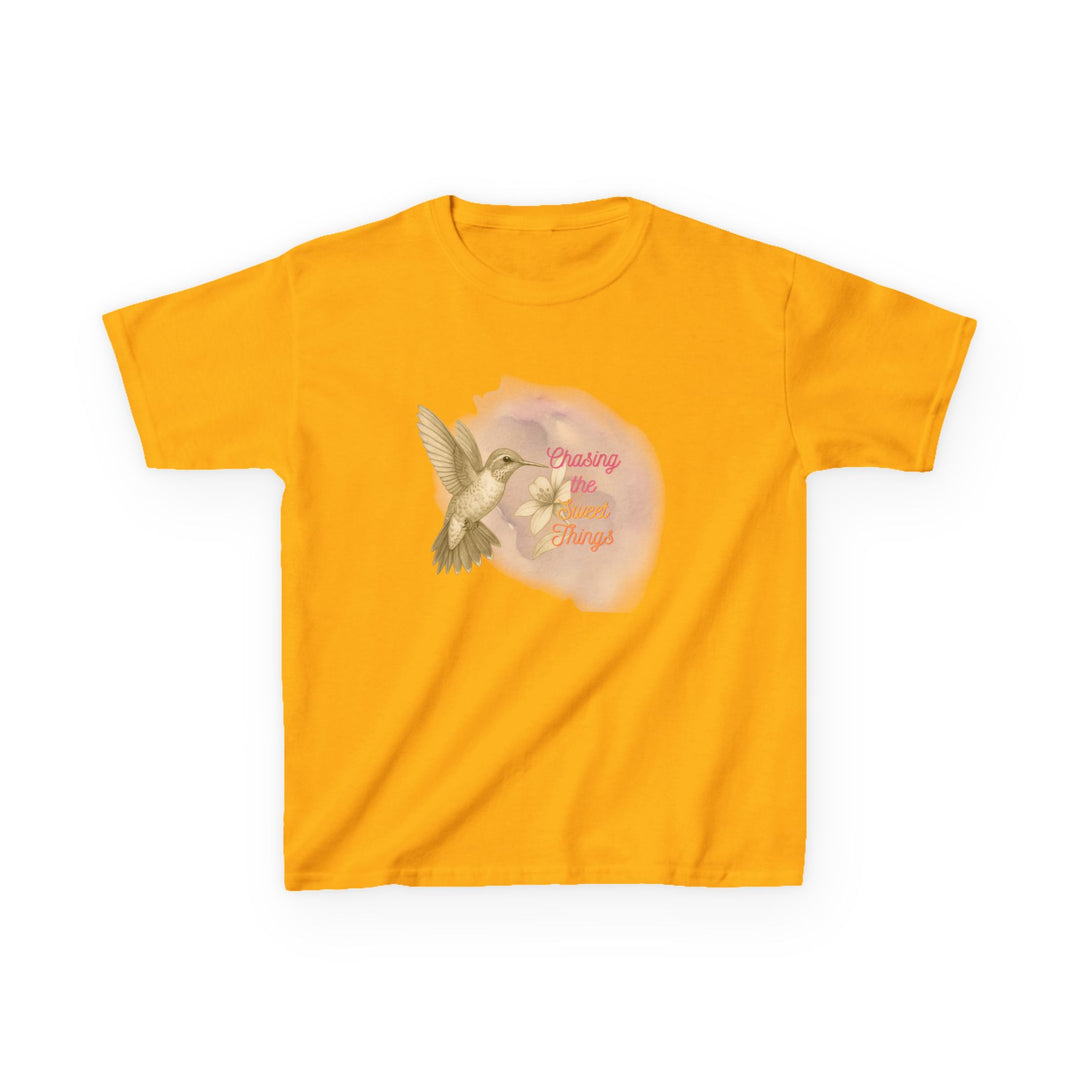 Kids Hummingbird Tee | Chasing the Sweet Things says "Look for Joy" | Sketch Design | Eco-Conscious | Hopeful & Healing
