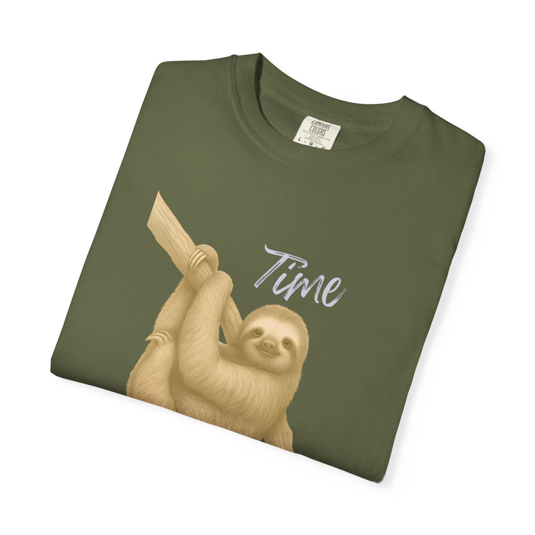 Time is Yours – Sloth | Joyful & Playful | Sketch Series by Pure Perspective | Eco Friendly Graphic Tee