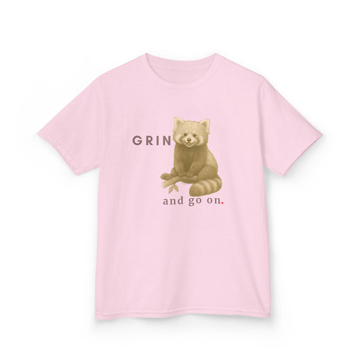Kids Red Panda Tee | "Grin and Go On" | Sketch Design | Eco-Conscious | Joyful & Playful