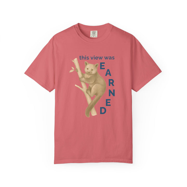 This View Was Earned – Tree Kangaroo | Joyful & Playful | Sketch Series by Pure Perspective | Eco Friendly Graphic Tee