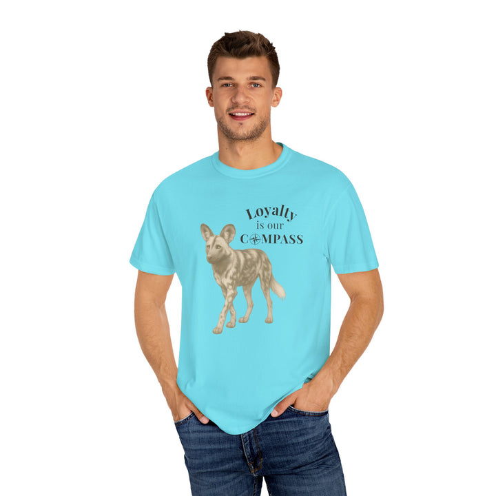 Loyalty Is Our Compass – African Wild Dog | Empowered & Bold | Sketch Series by Pure Perspective | Eco Friendly Graphic Tee