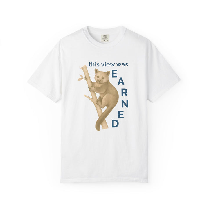 This View Was Earned – Tree Kangaroo | Joyful & Playful | Sketch Series by Pure Perspective | Eco Friendly Graphic Tee