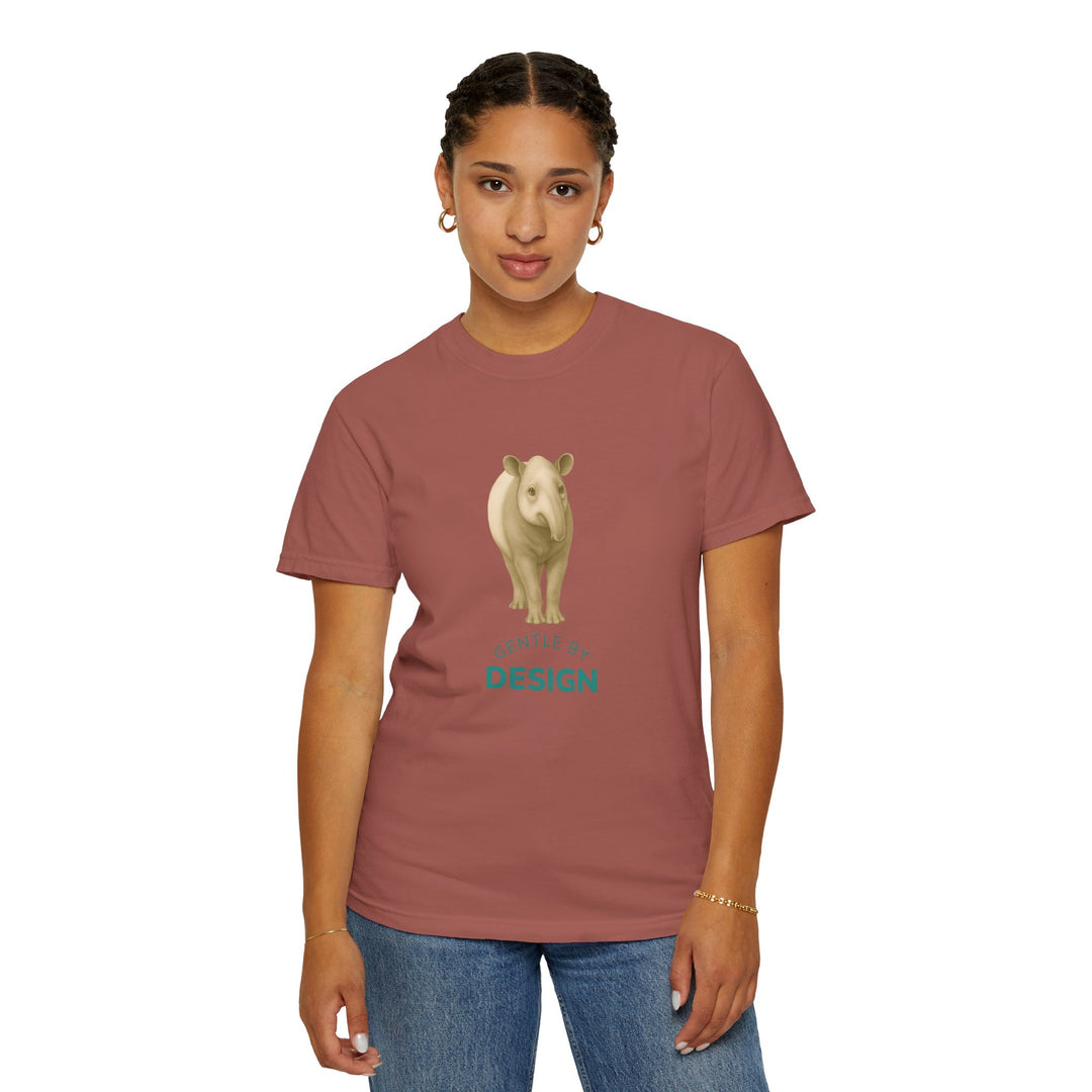 Gentle By Design – Tapir | Grounded & Gentle | Sketch Series by Pure Perspective | Eco Friendly Graphic Tee