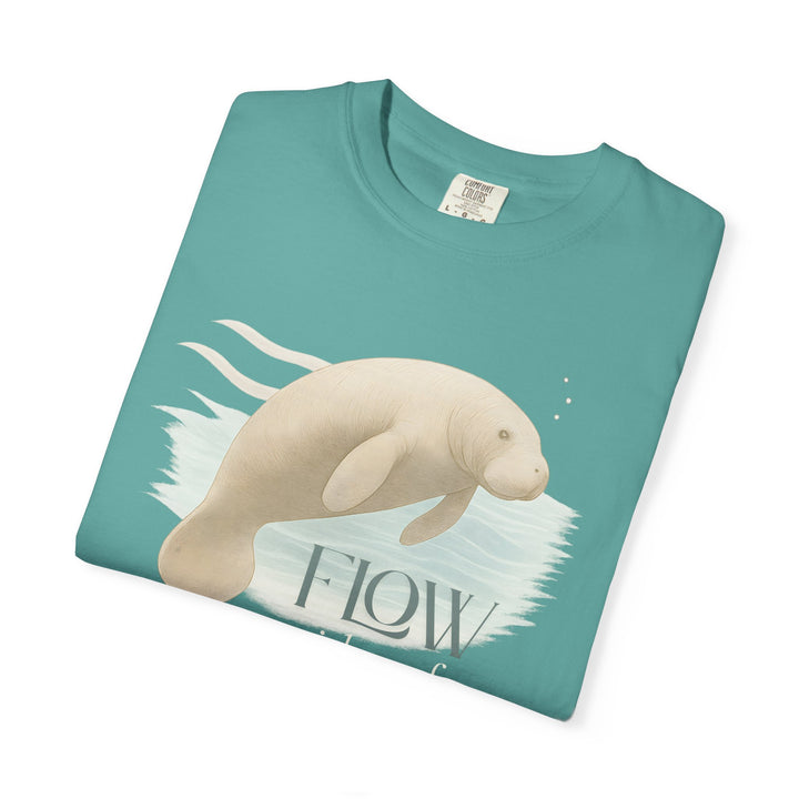Flow Without Force – Manatee | Calm & Centered | Sketch Series by Pure Perspective | Eco Friendly Graphic Tee