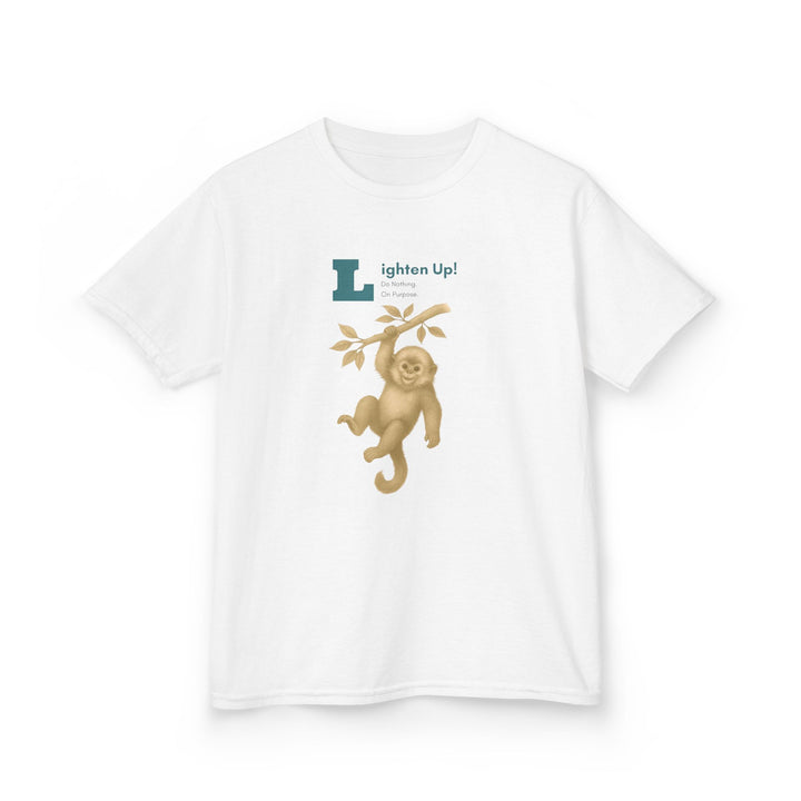 Kids Golden Snub-Nosed Monkey Tee | "Lighten Up" | Sketch Design | Eco-Conscious | Joyful & Playful