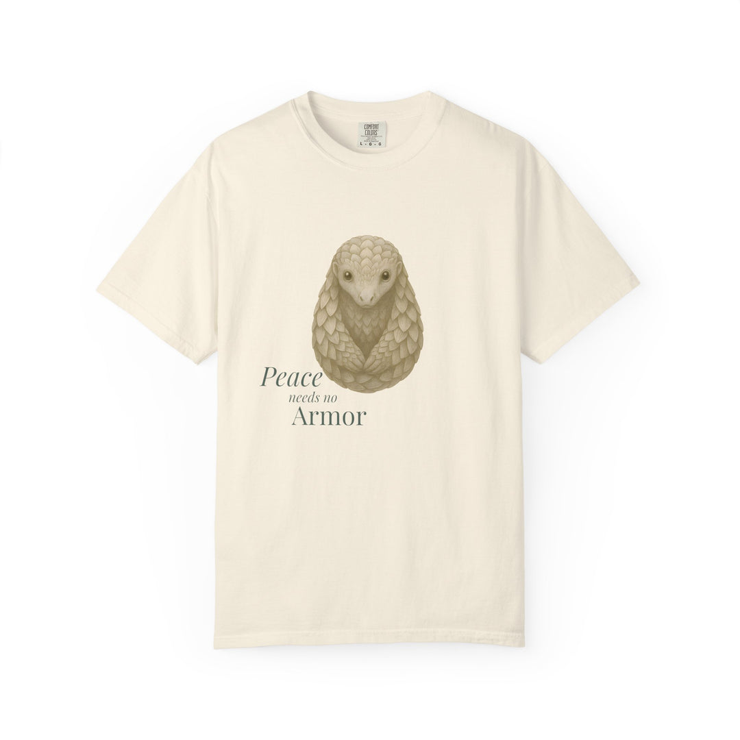 Peace Needs No Armor – Pangolin | Calm & Centered | Sketch Series by Pure Perspective | Eco Friendly Graphic Tee