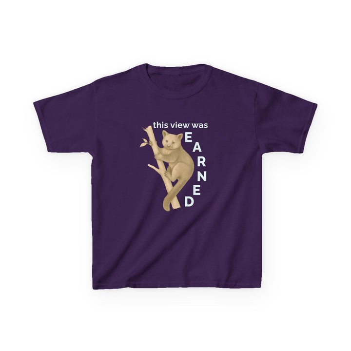 Kids Tree Kangaroo Tee | "This View Was Earned" | Sketch Design | Eco-Conscious | Joyful & Playful