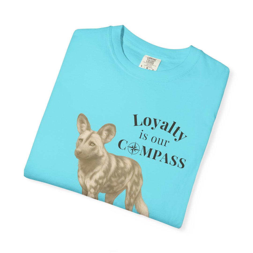 Loyalty Is Our Compass – African Wild Dog | Empowered & Bold | Sketch Series by Pure Perspective | Eco Friendly Graphic Tee
