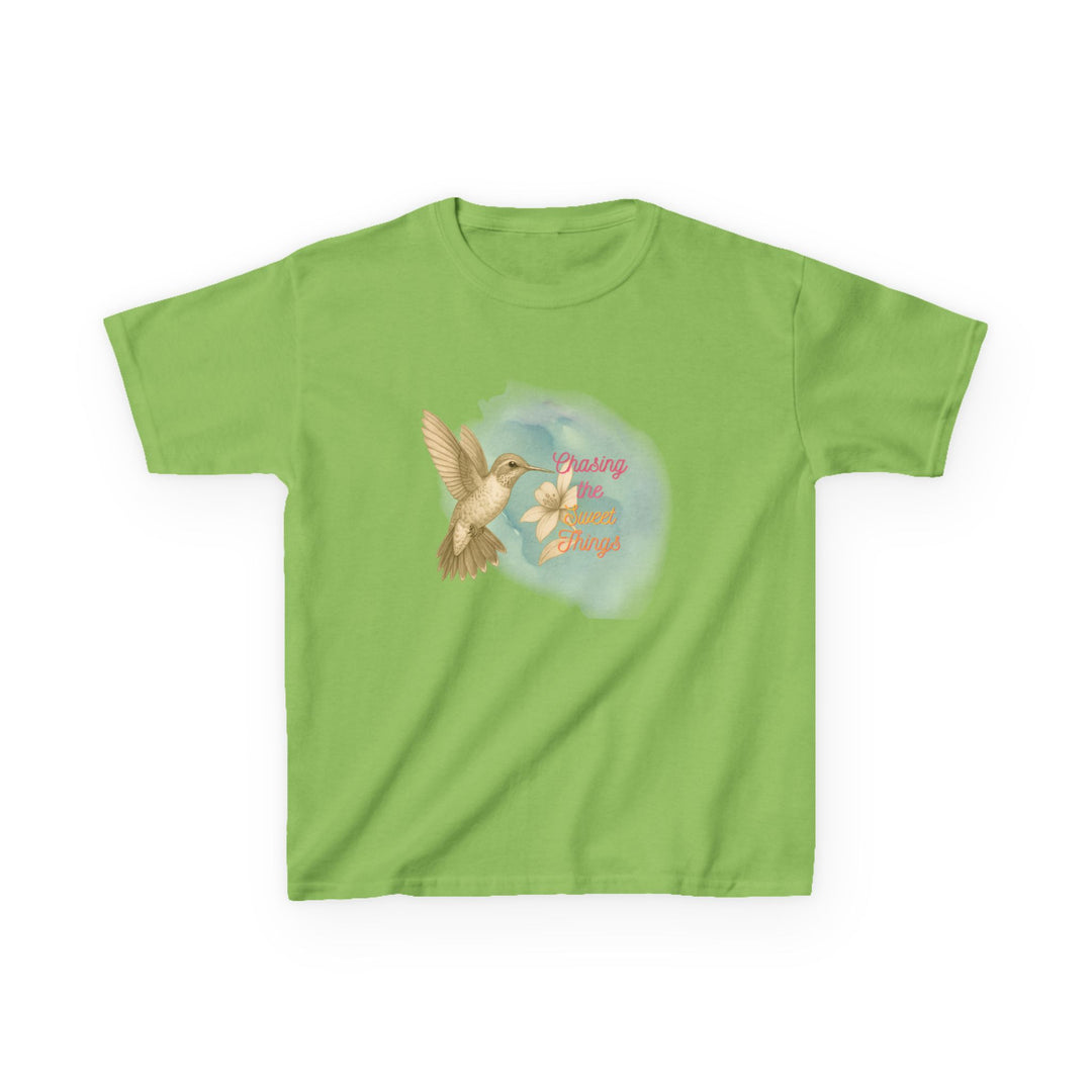 Kids Hummingbird Tee | Chasing the Sweet Things says "Look for Joy" | Sketch Design | Eco-Conscious | Hopeful & Healing