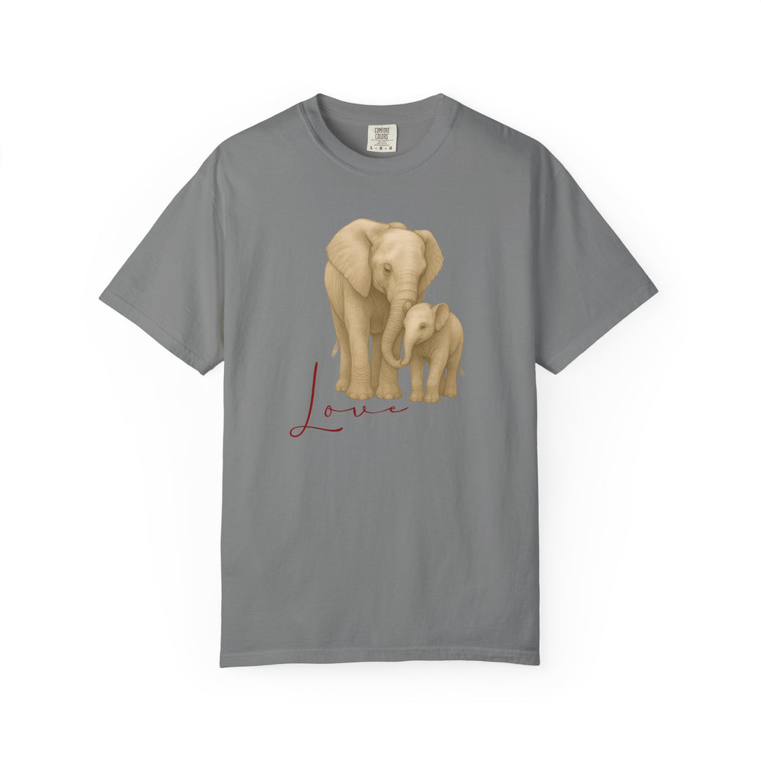 The Legacy of Love – Elephant Mom and Baby | Connected & Compassionate | Sketch Series by Pure Perspective App | Eco Friendly Graphic Tee