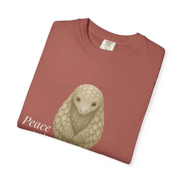 Peace Needs No Armor – Pangolin | Calm & Centered | Sketch Series by Pure Perspective | Eco Friendly Graphic Tee