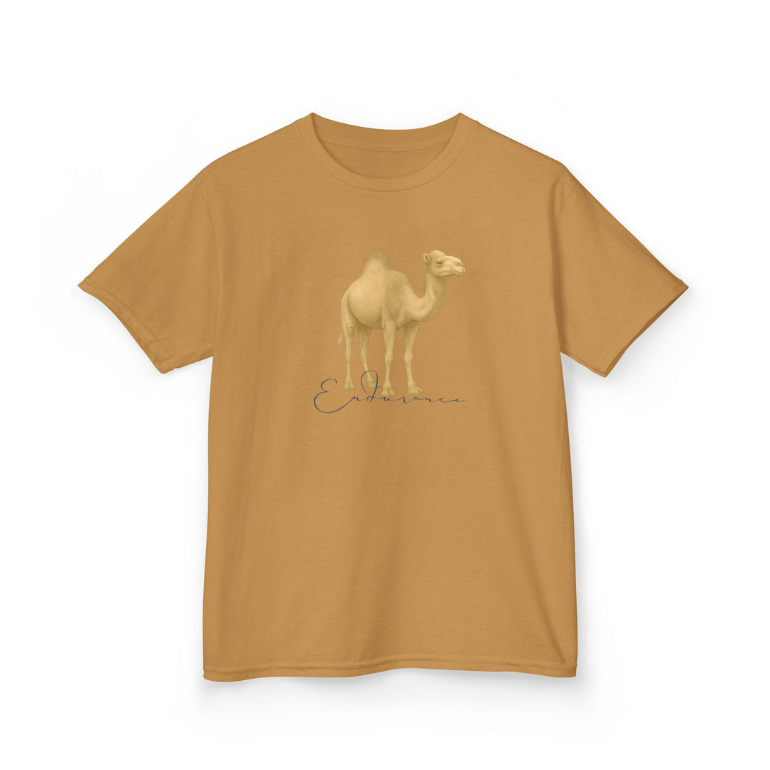 Kids Camel Tee | "Endurance" | Sketch Design | Eco-Conscious | Patient & Peaceful
