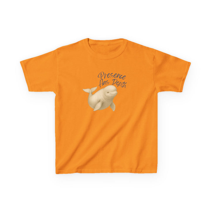 Kids Beluga Whale Tee | "Be Present" | Sketch Design | Eco-Conscious | Grounded & Gentle