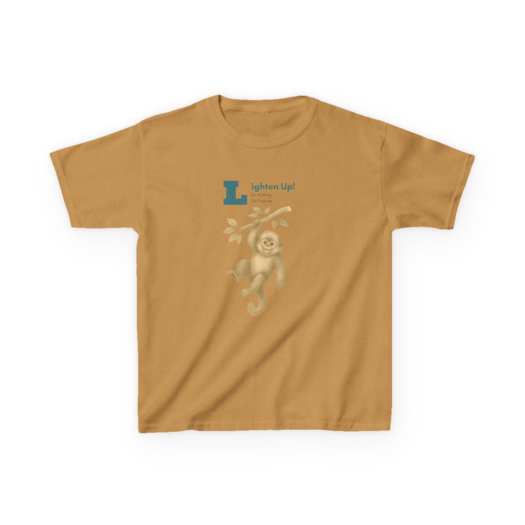 Kids Golden Snub-Nosed Monkey Tee | "Lighten Up" | Sketch Design | Eco-Conscious | Joyful & Playful