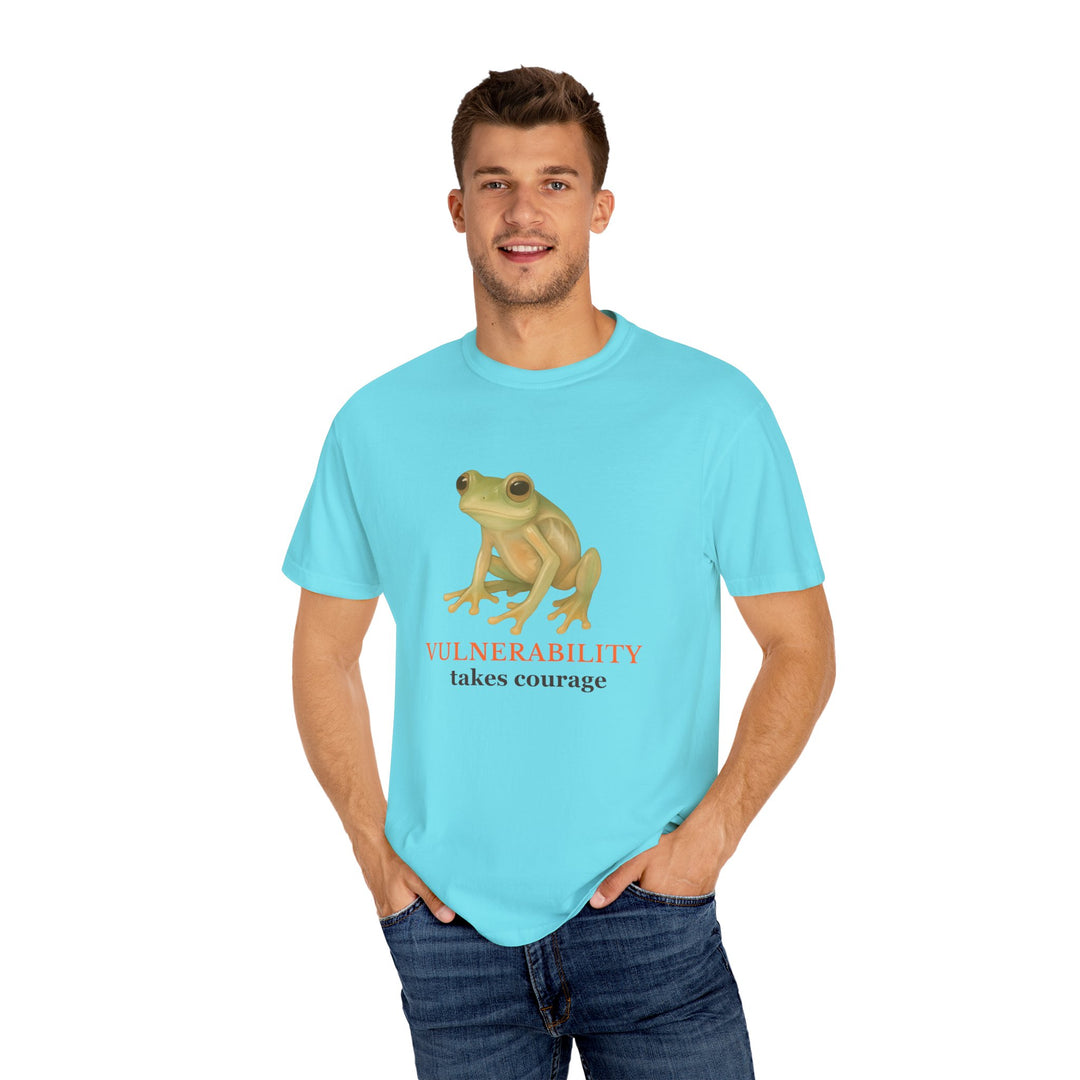 Vulnerability Takes Courage – Glass Frog | Hopeful & Healing | Sketch Series by Pure Perspective App | Eco Friendly Graphic Tee