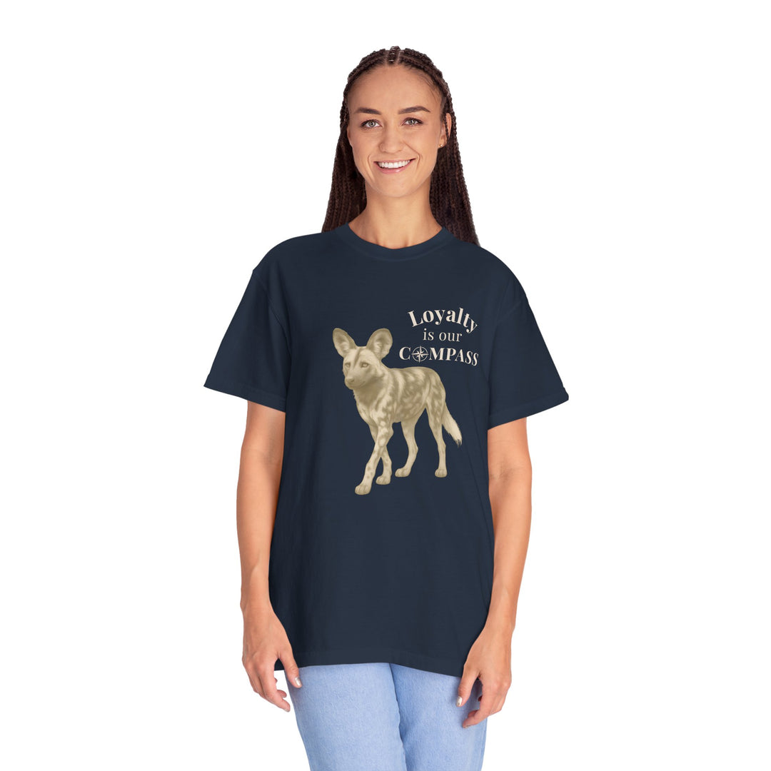 Loyalty Is Our Compass – African Wild Dog | Empowered & Bold | Sketch Series by Pure Perspective | Eco Friendly Graphic Tee