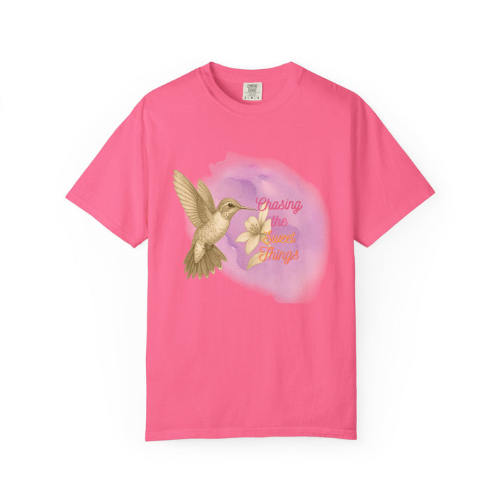 Chasing the Sweet Things – Hummingbird | Hopeful & Healing | Sketch Series by Pure Perspective | Eco Friendly Graphic Tee
