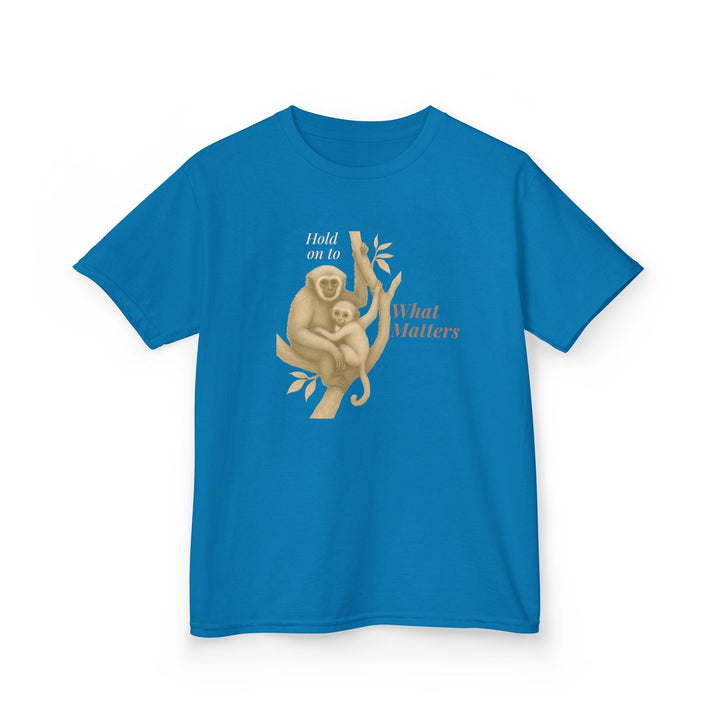 Kids Gibbon and Baby Tee | "Hold on to What Matters" | Sketch Design | Eco-Conscious | Connected & Compassionate
