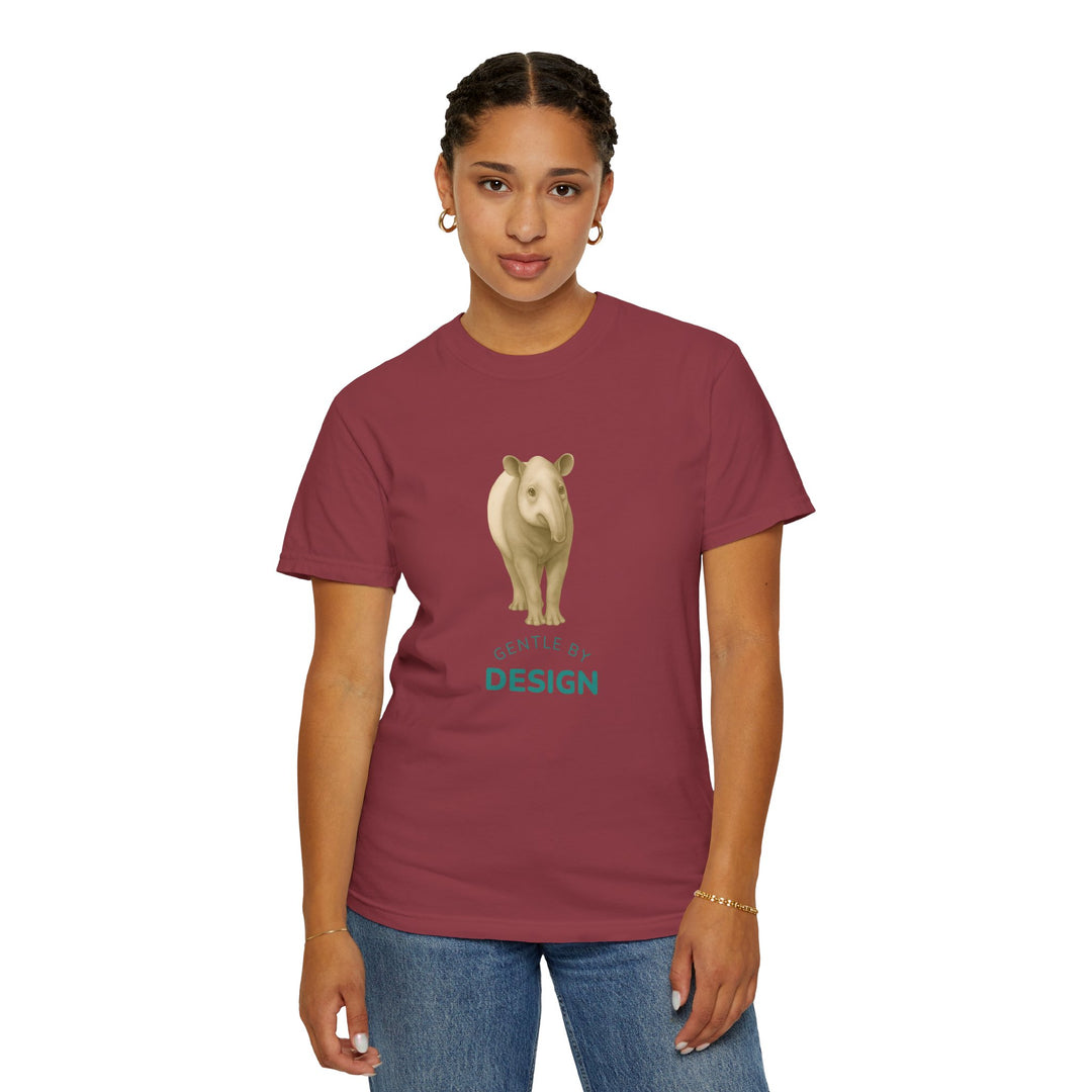 Gentle By Design – Tapir | Grounded & Gentle | Sketch Series by Pure Perspective | Eco Friendly Graphic Tee