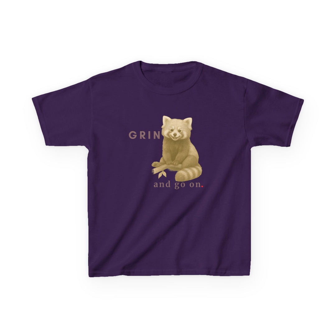 Kids Red Panda Tee | "Grin and Go On" | Sketch Design | Eco-Conscious | Joyful & Playful