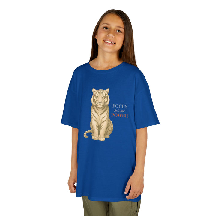 Kids Tiger Tee | "Power Through" | Sketch Design | Eco-Conscious | Empowered & Bold