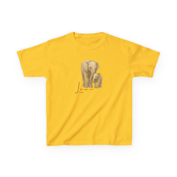 Kids Elephant with Calf Tee | "Love" | Sketch Design | Eco-Conscious | Connected & Compassionate