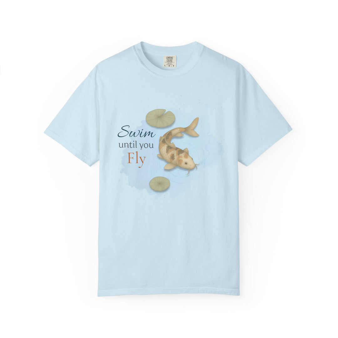 Swim Until You Fly – Koi Fish | Hopeful & Healing | Sketch Series by Pure Perspective App | Eco Friendly Graphic Tee