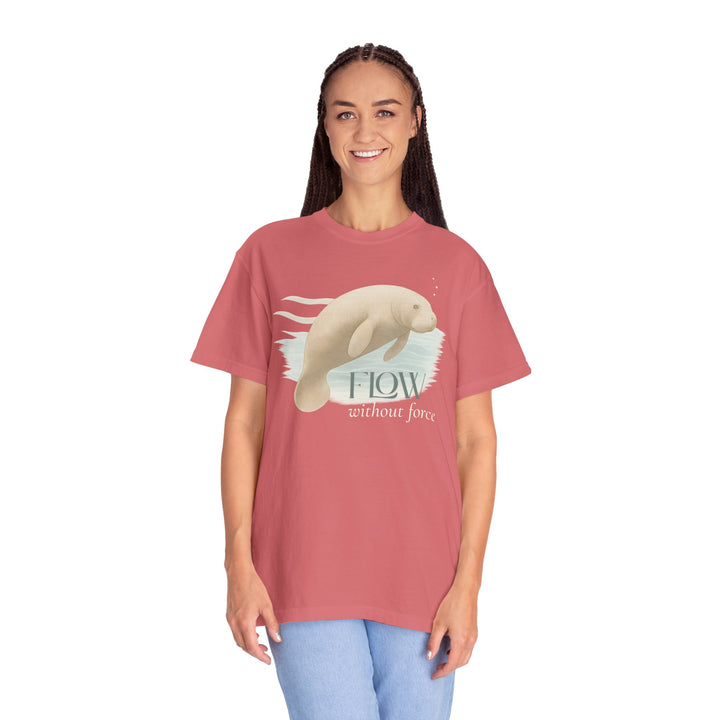 Flow Without Force – Manatee | Calm & Centered | Sketch Series by Pure Perspective | Eco Friendly Graphic Tee