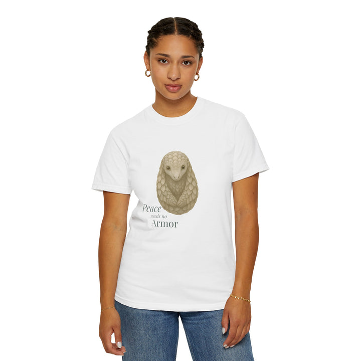 Peace Needs No Armor – Pangolin | Calm & Centered | Sketch Series by Pure Perspective | Eco Friendly Graphic Tee