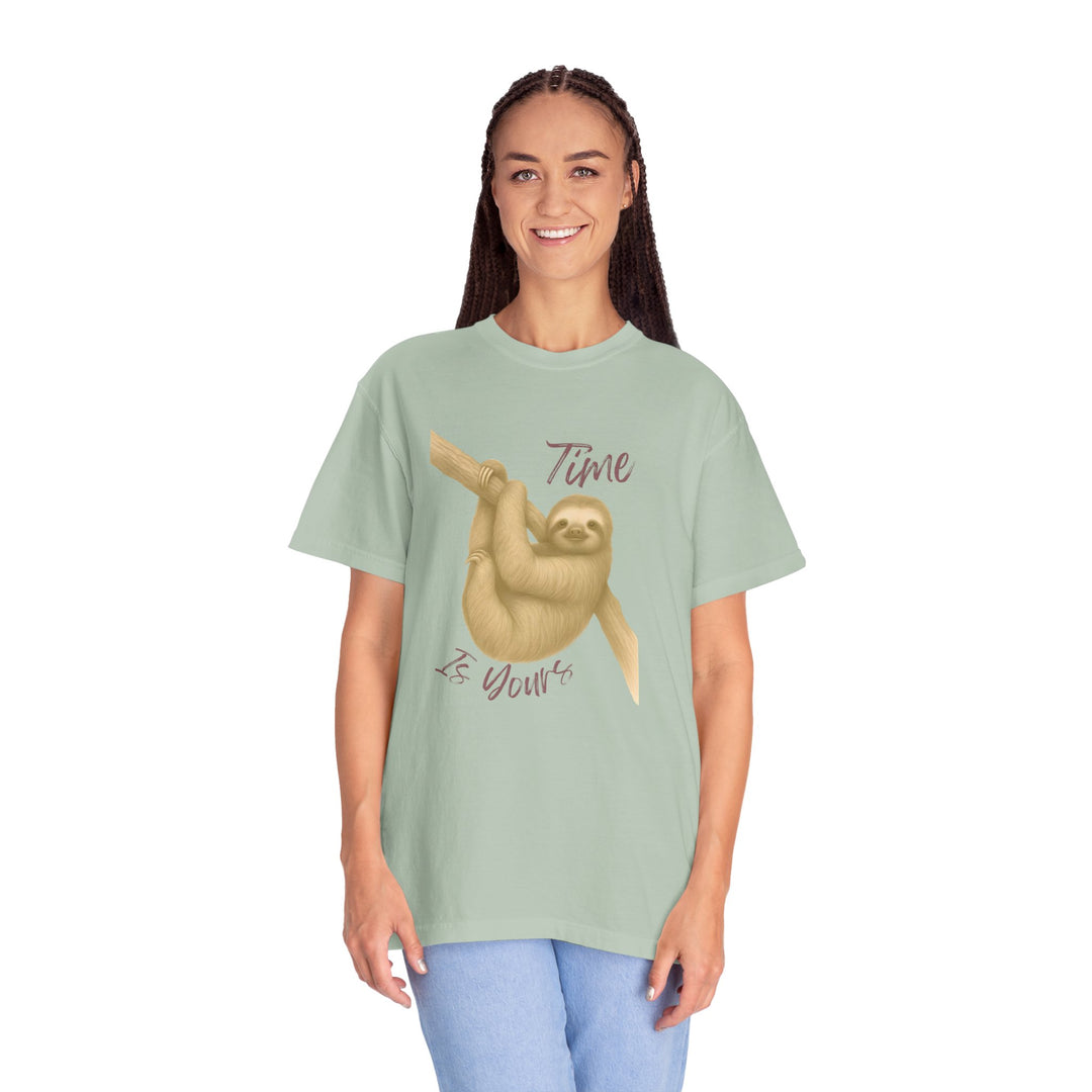 Time is Yours – Sloth | Joyful & Playful | Sketch Series by Pure Perspective | Eco Friendly Graphic Tee