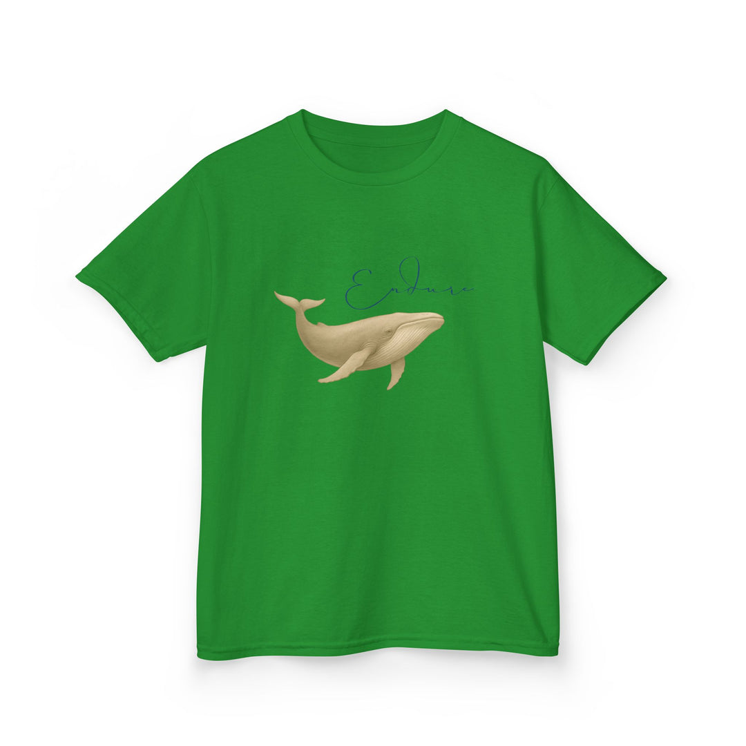 Kids Blue Whale Tee | "Endure" | Sketch Design | Eco-Conscious | Connected & Compassionate