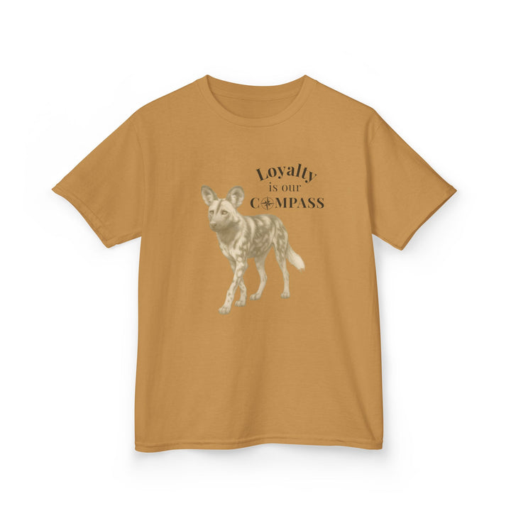 Kids African Wild Dog Tee | "Loyalty is Our Compass" | Sketch Design | Eco-Conscious | Empowered & Bold