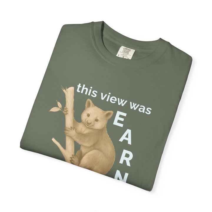 This View Was Earned – Tree Kangaroo | Joyful & Playful | Sketch Series by Pure Perspective | Eco Friendly Graphic Tee