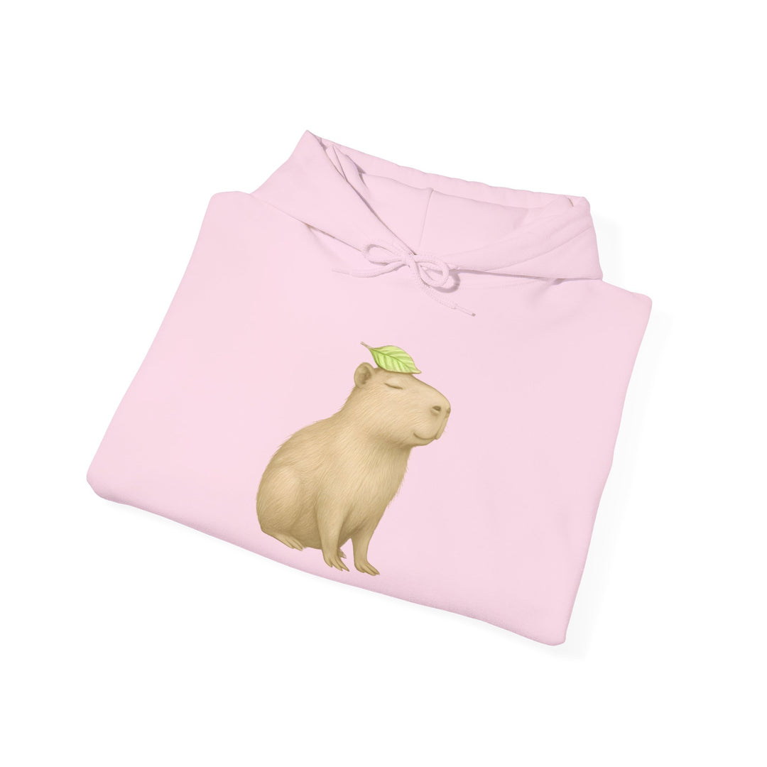 I Rest Therefore I Am – Capybara Edition | Grounded & Gentle Series | Unisex Heavy Blend™ Hooded Sweatshirt | Eco-Friendly Apparel
