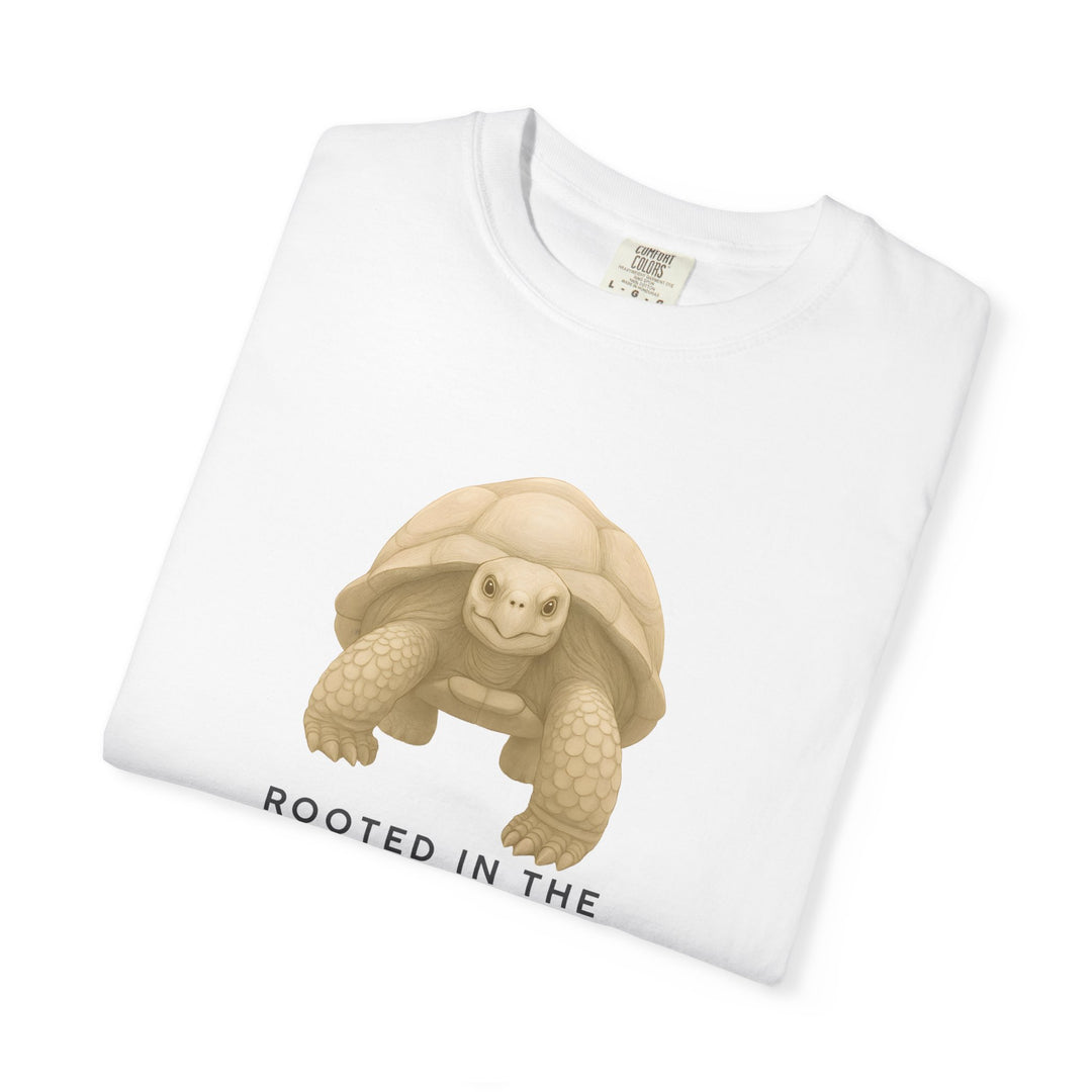Rooted in the Long Game – Giant Tortoise | Grounded & Gentle | Sketch Series by Pure Perspective | Eco Friendly Graphic Tee