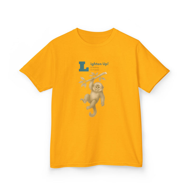Kids Golden Snub-Nosed Monkey Tee | "Lighten Up" | Sketch Design | Eco-Conscious | Joyful & Playful