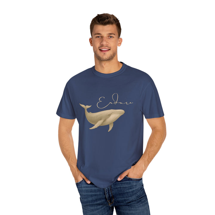 Endure – Blue Whale | Connected & Compassionate | Sketch Series by Pure Perspective App | Eco Friendly Graphic Tee
