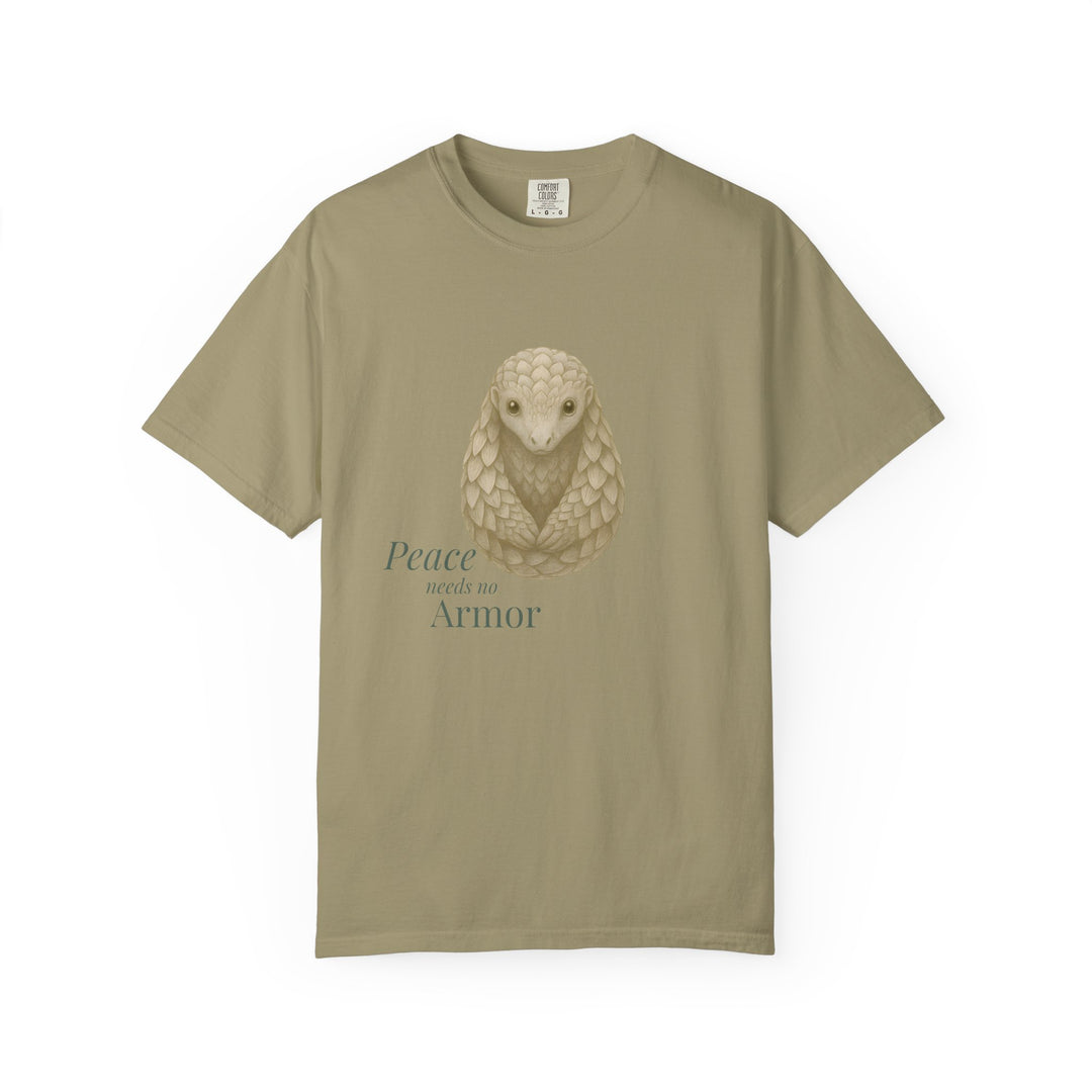 Peace Needs No Armor – Pangolin | Calm & Centered | Sketch Series by Pure Perspective | Eco Friendly Graphic Tee