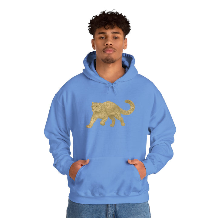 Mastery in Motion – Snow Leopard Edition | Patient & Peaceful Series | Unisex Heavy Blend™ Hooded Sweatshirt | Eco-Friendly Apparel