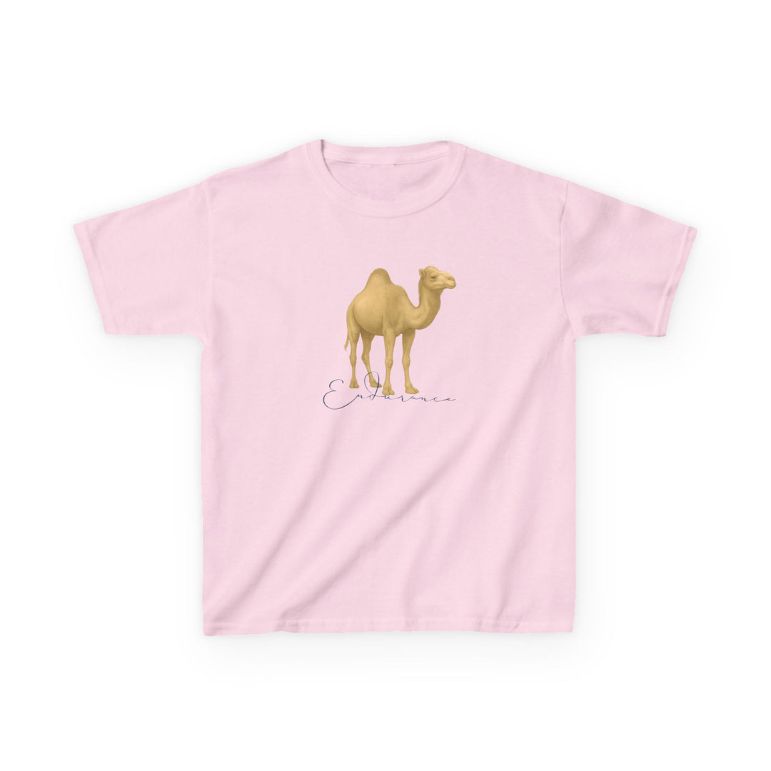 Kids Camel Tee | "Endurance" | Sketch Design | Eco-Conscious | Patient & Peaceful