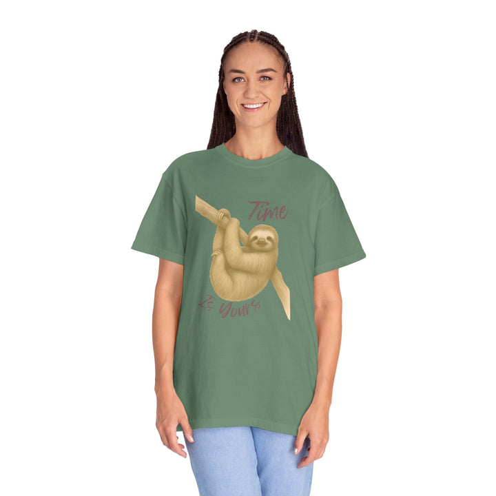 Time is Yours – Sloth | Joyful & Playful | Sketch Series by Pure Perspective | Eco Friendly Graphic Tee
