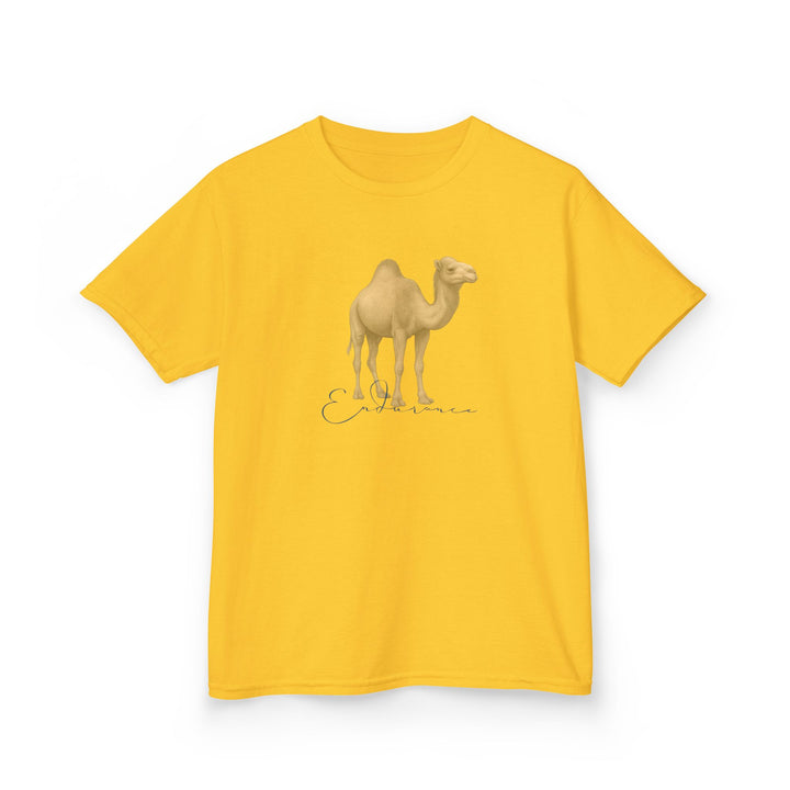 Kids Camel Tee | "Endurance" | Sketch Design | Eco-Conscious | Patient & Peaceful