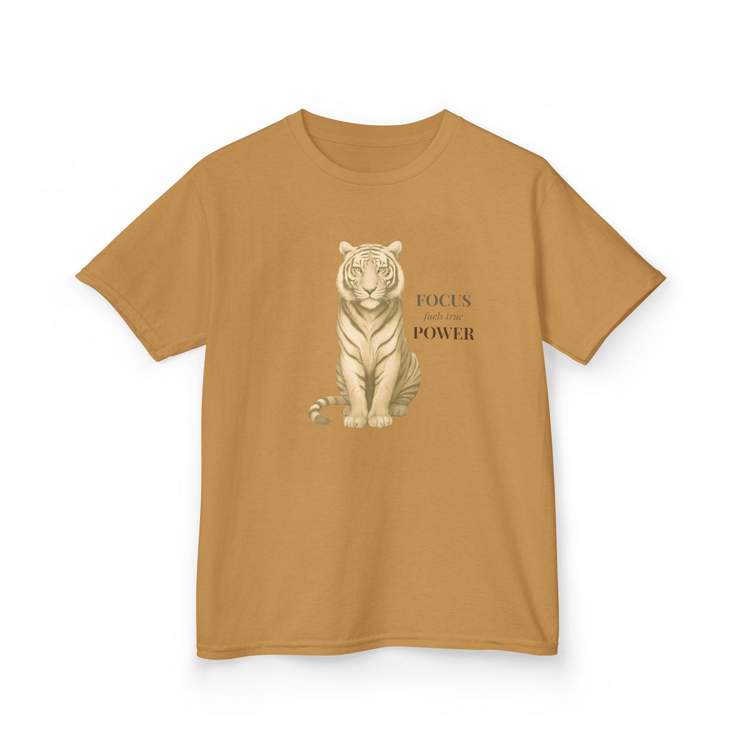Kids Tiger Tee | "Power Through" | Sketch Design | Eco-Conscious | Empowered & Bold
